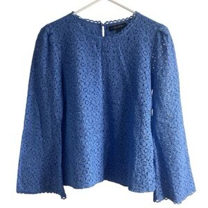 Banana Republic Blue‎ Lace Blouse XS